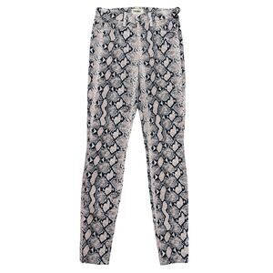 L’AGENCE Marguerite High Rise Skinny Jeans Snakeskin Pink 25 NWT